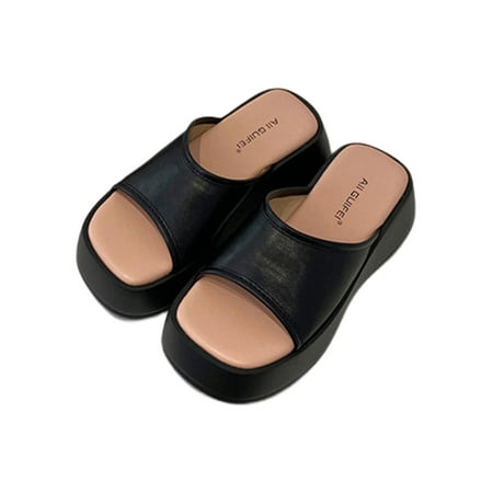 Bellella Ladies Sandals Platform Slides Summer Beach Wedge Sandal Non-Slip Casual Shoes Walking Outdoor Black 7.5
Bellella Ladies Sandals Platform Slides Summer Beach Wedge Sandal Non-Slip Casual Shoes Walking Outdoor Black 7.5
