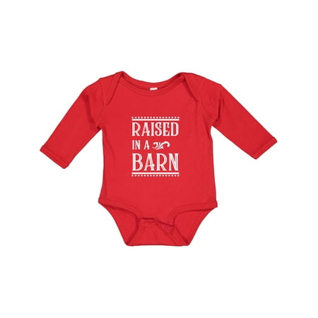 Inktastic RAISED in a BARN in White Gift Baby Boy or Baby Girl Long Sleeve Bodysuit
Inktastic RAISED in a BARN in White Gift Baby Boy or Baby Girl Long Sleeve Bodysuit