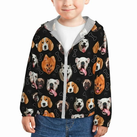 Qekee Different Breeds Of Dogs Print UPF 50+ Kids Sun-Protective Hooded Long Sleeve Rash Guard for Fishing Water Beach Sports -4 Years
Qekee Different Breeds Of Dogs Print UPF 50+ Kids Sun-Protective Hooded Long Sleeve Rash Guard for Fishing Water Beach Sports -4 Years