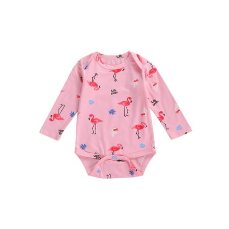Calsunbaby Infant Girls Spring Autumn Romper Cartoon Flamingo Print Long Sleeve Round Neck Triangle Jumpsuit
Calsunbaby Infant Girls Spring Autumn Romper Cartoon Flamingo Print Long Sleeve Round Neck Triangle Jumpsuit