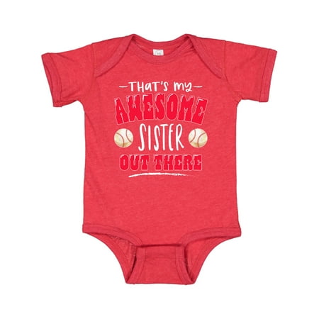 Inktastic That s My Awesome Sister Out There with Baseball Gift Baby Boy or Baby Girl Bodysuit
Inktastic That s My Awesome Sister Out There with Baseball Gift Baby Boy or Baby Girl Bodysuit