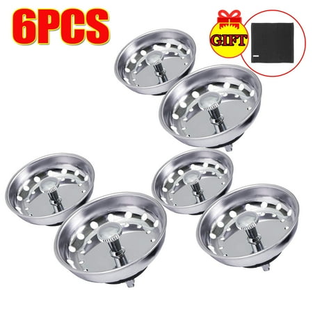 Kitchen Sink Basket Strainer Replacement Stainless Steel Body Metal Center Knob with Rubber Stopper(6PCS)
Kitchen Sink Basket Strainer Replacement Stainless Steel Body Metal Center Knob with Rubber Stopper(6PCS)