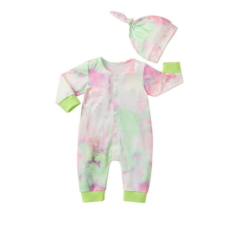 Honeeladyy Sales Baby Girl Boys Clothes Home Romper Long Sleeve Tie-dyed Jumpsuits Clothes Overalls With Hat
Honeeladyy Sales Baby Girl Boys Clothes Home Romper Long Sleeve Tie-dyed Jumpsuits Clothes Overalls With Hat