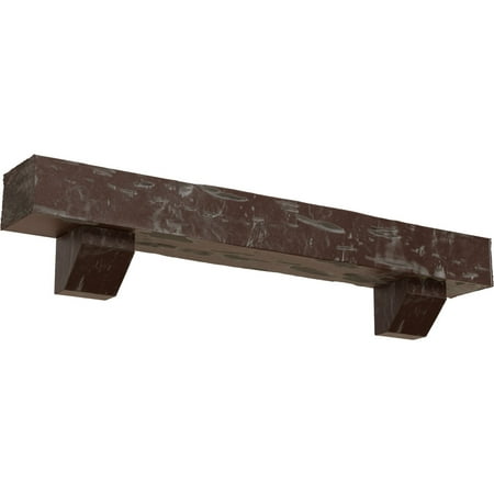 Ekena Millwork 4 H x 8 D x 60 W Pecky Cypress Faux Wood Fireplace Mantel Kit w/ Ashford Corbels Aged Pecan
Ekena Millwork 4 H x 8 D x 60 W Pecky Cypress Faux Wood Fireplace Mantel Kit w/ Ashford Corbels Aged Pecan