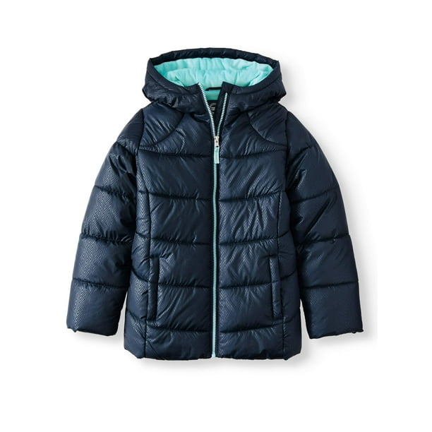 Wonder Nation Girl's Quilted Bubble Jacket