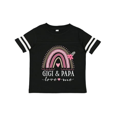 Inktastic Gigi and Papa Love Me Rainbow Gift Toddler Toddler Girl T-Shirt