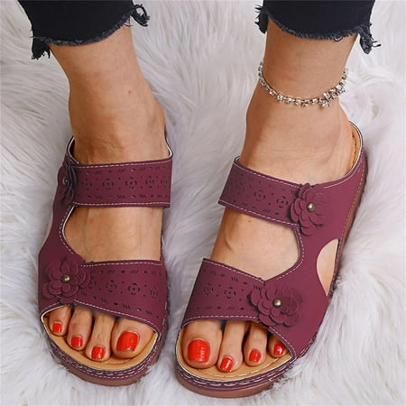 Dpityserensio Women s Ladies Fashion Casual Sandals Wedges Shoes Outdoor Slippers Sandals for Women Red 8.5(41)
Dpityserensio Women s Ladies Fashion Casual Sandals Wedges Shoes Outdoor Slippers Sandals for Women Red 8.5(41)
