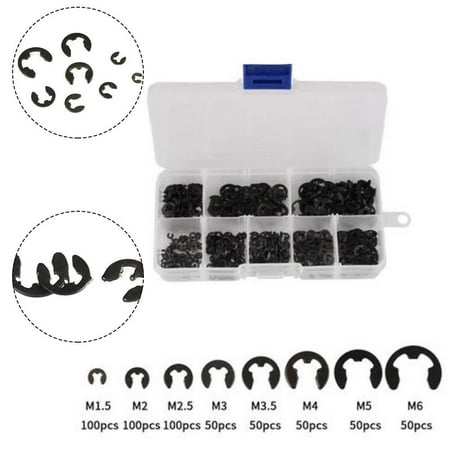 550X Assorted M1.5 - M6 Stainless E Clips C Circlip Kit Retaining Snap Ring Set
550X Assorted M1.5 - M6 Stainless E Clips C Circlip Kit Retaining Snap Ring Set