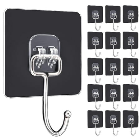 PEACNNG Large Adhesive Hooks 16 Pack Heavy Duty Hold Sticky Hooks Waterproof and Rustproof Wall Hooks for Hanging
PEACNNG Large Adhesive Hooks 16 Pack Heavy Duty Hold Sticky Hooks Waterproof and Rustproof Wall Hooks for Hanging