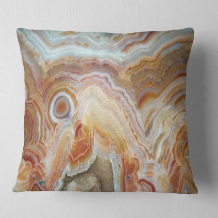 DESIGN ART Designart 'Strips and Ovals on Agate' Abstract Throw Pillow