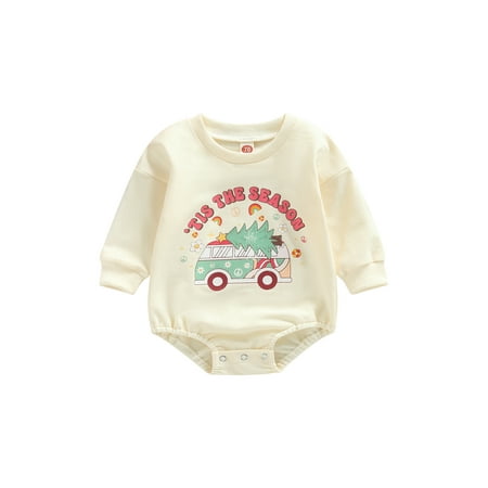 Eyicmarn Infant Baby Autumn Romper Christmas Cartoon Print Long Sleeve Round Neck Jumpsuit for Newborn Boys Girls
Eyicmarn Infant Baby Autumn Romper Christmas Cartoon Print Long Sleeve Round Neck Jumpsuit for Newborn Boys Girls
