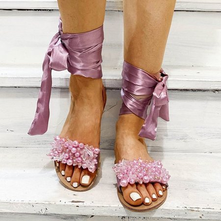 Ykohkofe Womens Flats Beaded Open Toe Comfortable Casual Beach Shoes Cross Strap Sandals
Ykohkofe Womens Flats Beaded Open Toe Comfortable Casual Beach Shoes Cross Strap Sandals