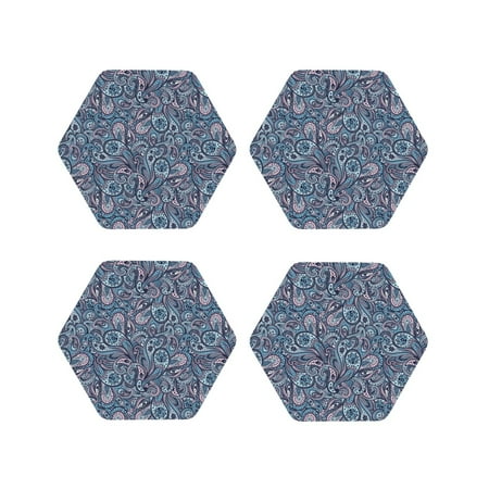 Coasters Set of 4 - Persian-Inspired Floral Paisley Drink Coasters for Tabletop Protection Leather Coasters for Living Room Decor and Housewarming Gift Hexagon
Coasters Set of 4 - Persian-Inspired Floral Paisley Drink Coasters for Tabletop Protection Leather Coasters for Living Room Decor and Housewarming Gift Hexagon