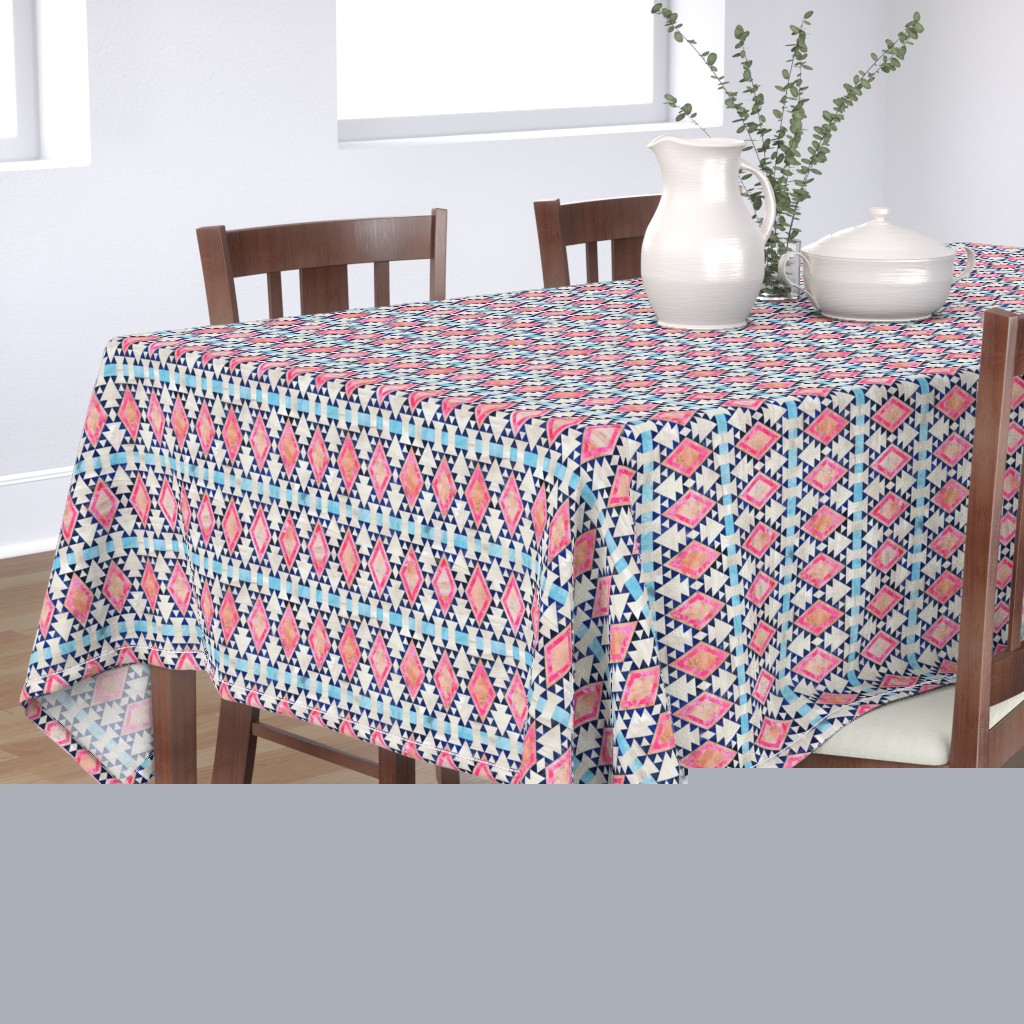Cotton Sateen Tablecloth 70 x 108 - Diamond Tribal Kilim Geometric Southwestern Bohemian Boho Style Diamonds Triangles Print Custom Table Linens by Spoonflower
Cotton Sateen Tablecloth 70 x 108 - Diamond Tribal Kilim Geometric Southwestern Bohemian Boho Style Diamonds Triangles Print Custom Table Linens by Spoonflower