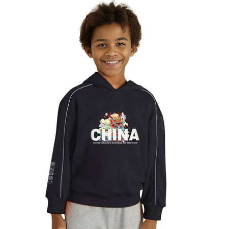 Boys Sweatshirts & Hoodies Boys Girls Asian Japanese Chinese Dragon Logo On Black Pullover Hoodie Hoodies Pullover Casual Hooded Sweatshirts Red 4 Years-5 Years
Boys Sweatshirts & Hoodies Boys Girls Asian Japanese Chinese Dragon Logo On Black Pullover Hoodie Hoodies Pullover Casual Hooded Sweatshirts Red 4 Years-5 Years