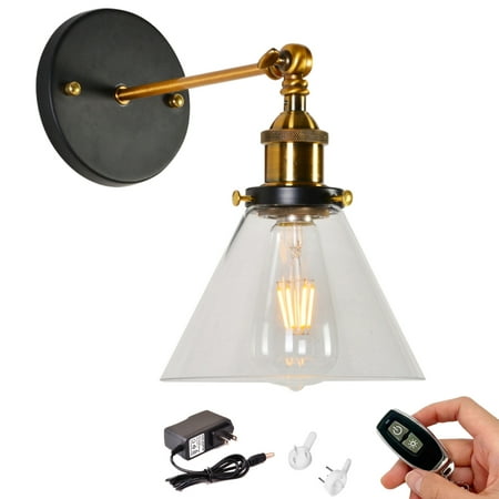Kiven Battery Operated Iron Wall Lamp 1-Light Industrial Rechargeable Wall Sconces E26 Socket Warm White Bulb Included
Kiven Battery Operated Iron Wall Lamp 1-Light Industrial Rechargeable Wall Sconces E26 Socket Warm White Bulb Included