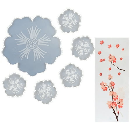Flower Tea Tray Coaster Mold Set DIY Handmade Crystal Epoxy Mold Silicone Petal Compote Tray 7PCS
Flower Tea Tray Coaster Mold Set DIY Handmade Crystal Epoxy Mold Silicone Petal Compote Tray 7PCS