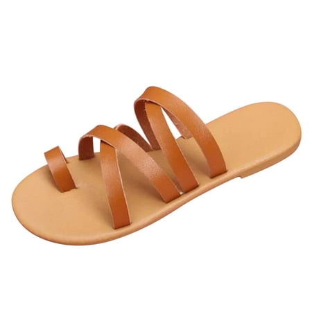 dmqupv Breathable Slip-On Flat Slippers Women s Summer Shoes Beach Fashion Toe Summer Slippers for Women Outdoor Use Female flats-sandals Brown 9.5
dmqupv Breathable Slip-On Flat Slippers Women s Summer Shoes Beach Fashion Toe Summer Slippers for Women Outdoor Use Female flats-sandals Brown 9.5