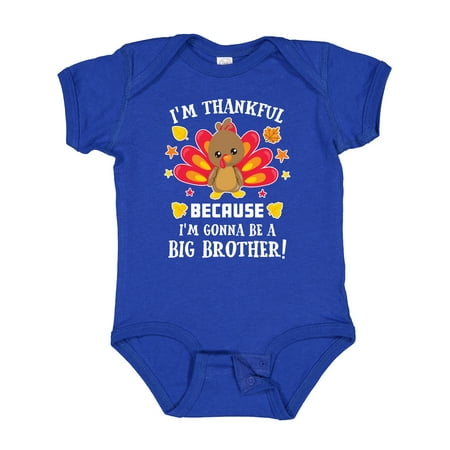 Inktastic Thanksgiving I m Thankful Because I m Gonna Be a Big Brother Gift Baby Boy or Baby Girl Bodysuit
Inktastic Thanksgiving I m Thankful Because I m Gonna Be a Big Brother Gift Baby Boy or Baby Girl Bodysuit