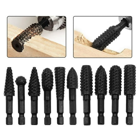 10 Pieces of Woodworking Rotary File Woodworking Twist Drill Grinding Head Rotary File (1/4 ) Handle Power Carving File File Bit
10 Pieces of Woodworking Rotary File Woodworking Twist Drill Grinding Head Rotary File (1/4 ) Handle Power Carving File File Bit