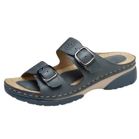 Woman Toe Orthopedic Comfy Sandals Summer Ladies Slippers Peep Toe Low Heel Sandals Open Toe Outdoor Slippers 37 Dark Blue
Woman Toe Orthopedic Comfy Sandals Summer Ladies Slippers Peep Toe Low Heel Sandals Open Toe Outdoor Slippers 37 Dark Blue