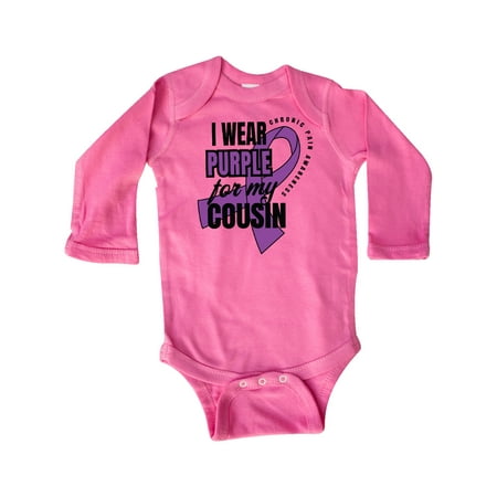 Inktastic Chronic Pain I Wear Purple For My Cousin Gift Baby Boy or Baby Girl Long Sleeve Bodysuit
Inktastic Chronic Pain I Wear Purple For My Cousin Gift Baby Boy or Baby Girl Long Sleeve Bodysuit