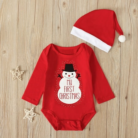 RPVATI Newborn Infant Baby Toddler Clothes Christmas Long Sleeve Bodysuit Hat Fall Winter 2 Pieces Outfits Set
RPVATI Newborn Infant Baby Toddler Clothes Christmas Long Sleeve Bodysuit Hat Fall Winter 2 Pieces Outfits Set