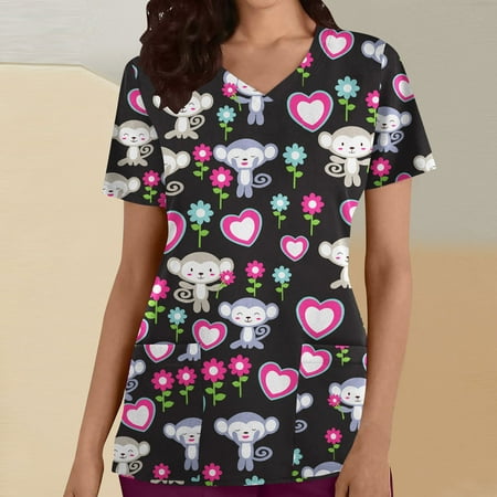 Womens Valentine s Day Scrub Tops Cute Love Heart Graphic Print Oversized Crewneck Shirts Basic Lightweight Short Sleeve Pullover Holiday T-Shirt
Womens Valentine s Day Scrub Tops Cute Love Heart Graphic Print Oversized Crewneck Shirts Basic Lightweight Short Sleeve Pullover Holiday T-Shirt