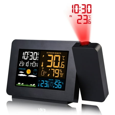 Multifunctional Projection Digital Clock Color Screen Indoor/Outdoor Thermometer Hygrometer Weather Station Forecast Default EU Plug
Multifunctional Projection Digital Clock Color Screen Indoor/Outdoor Thermometer Hygrometer Weather Station Forecast Default EU Plug