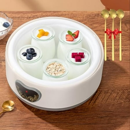Probiotic Yogurt Maker 36 Hour with Temperature Control & Time Control Multi-Function Digital Electric Yogurt Machine with 5 Glass Jars (Basic 1.2L)
Probiotic Yogurt Maker 36 Hour with Temperature Control & Time Control Multi-Function Digital Electric Yogurt Machine with 5 Glass Jars (Basic 1.2L)