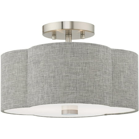 Flush Mounts 2 Light Fixtures With Brushed Nickel Finish Steel Material Medium 9 120 Watts
Flush Mounts 2 Light Fixtures With Brushed Nickel Finish Steel Material Medium 9 120 Watts