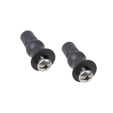 2Pcs Screws Bolts Fixed Fittings Toilet Lid Screws Toilet Accessories (Black)