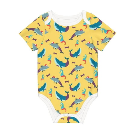 Matuu Party Shark Cute for Baby Short-Sleeve Bodysuit Soft Cotton Comfortable and Breathable Perfect for Newborns and Infants
Matuu Party Shark Cute for Baby Short-Sleeve Bodysuit Soft Cotton Comfortable and Breathable Perfect for Newborns and Infants