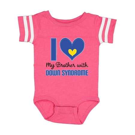 Inktastic Down Syndrome I love my Brother Gift Baby Boy or Baby Girl Bodysuit