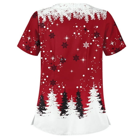 Women s Working Uniform Easy Fit Lightweight Comfy Soft V Neck Medical Scrub Top Christmas Graphic T Shirts
Women s Working Uniform Easy Fit Lightweight Comfy Soft V Neck Medical Scrub Top Christmas Graphic T Shirts