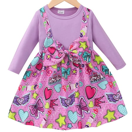 Popshion Toddler Girls Princess Bowknot Dress Color Block Round Neck Casual Mid-length Fall Dress
Popshion Toddler Girls Princess Bowknot Dress Color Block Round Neck Casual Mid-length Fall Dress