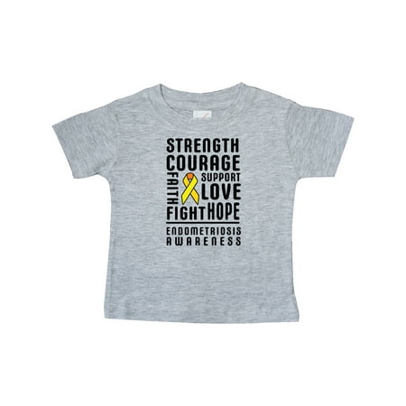 Inktastic Endometriosis Awareness Strength Courage and Support with Yellow Ribbon Gift Baby Boy or Baby Girl T-Shirt
Inktastic Endometriosis Awareness Strength Courage and Support with Yellow Ribbon Gift Baby Boy or Baby Girl T-Shirt
