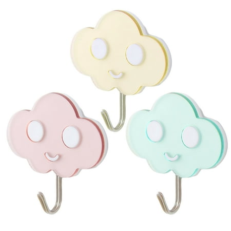 3pcs Adhesive Wall Mounted Hooks Plastic Single Prong Hangers Home Decor for Bedroom Bathroom (Cloud/Random Color)
3pcs Adhesive Wall Mounted Hooks Plastic Single Prong Hangers Home Decor for Bedroom Bathroom (Cloud/Random Color)