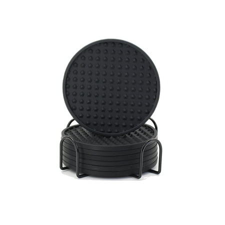 Liveday Set of 6 Silicone Coasters for Drinks Dual-Sided Round Cup Mat With Holder Stand
Liveday Set of 6 Silicone Coasters for Drinks Dual-Sided Round Cup Mat With Holder Stand