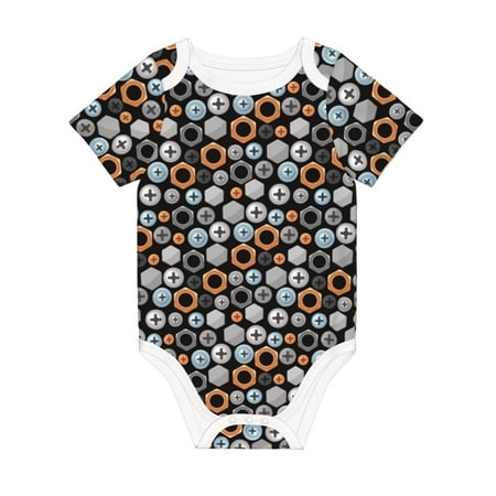 Matuu Colorful Screws for Baby Short-Sleeve Bodysuit Soft Cotton Comfortable and Breathable Perfect for Newborns and Infants
Matuu Colorful Screws for Baby Short-Sleeve Bodysuit Soft Cotton Comfortable and Breathable Perfect for Newborns and Infants