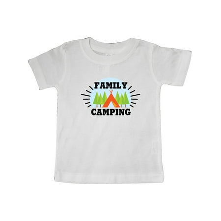 Inktastic Family Camping with Tent and Trees Gift Baby Boy or Baby Girl T-Shirt