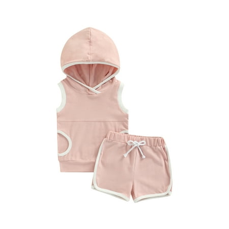 Suanret Toddlers Kid Girl Boy Tops Pants 2PCS Suit Sleeveless Hooded Patch Color Shirt Drawstring Shorts Pink 4-5 Years
Suanret Toddlers Kid Girl Boy Tops Pants 2PCS Suit Sleeveless Hooded Patch Color Shirt Drawstring Shorts Pink 4-5 Years