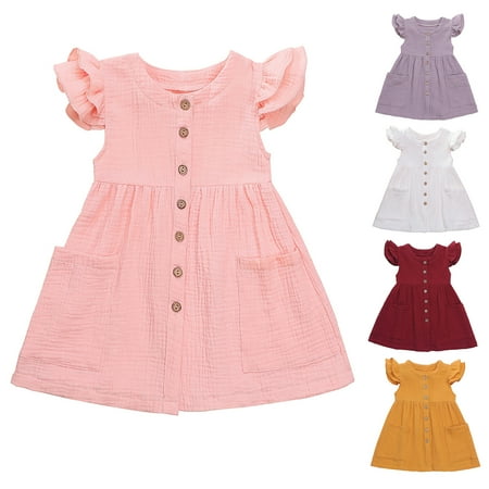 SPRING PARK Baby Girls Ruffle Sleeve Bowknot Cute Solid Color Lapel Princess Princess Dress
SPRING PARK Baby Girls Ruffle Sleeve Bowknot Cute Solid Color Lapel Princess Princess Dress