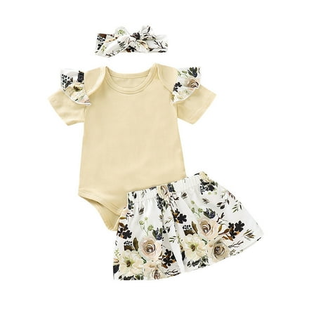FRSASU Kids Jumpsuit Clearance Infant Baby Girls Solid Jumpsuit Romper+Floral Print Skirts+Headbands Outfits
FRSASU Kids Jumpsuit Clearance Infant Baby Girls Solid Jumpsuit Romper+Floral Print Skirts+Headbands Outfits
