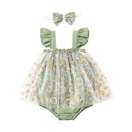 Toddler Baby Girls Climbing Clothes Summer Green Small Flying Sleeve Climbing Clothes Bow Headband Bag Fart Ha Clothes Floral Mesh For 6-9 Months
Toddler Baby Girls Climbing Clothes Summer Green Small Flying Sleeve Climbing Clothes Bow Headband Bag Fart Ha Clothes Floral Mesh For 6-9 Months