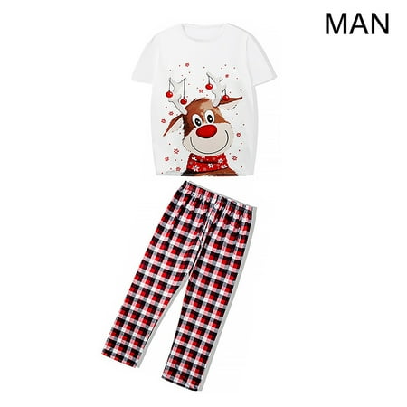 Family Christmas Matching Pajamas Short Sleeve T-Shirt Santa Claus Elk Cartoon Print + Casual Trouser Pant Set
Family Christmas Matching Pajamas Short Sleeve T-Shirt Santa Claus Elk Cartoon Print + Casual Trouser Pant Set