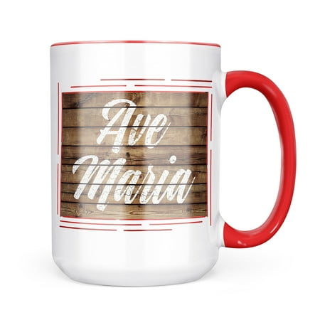Neonblond Painted Wood Ave Maria Mug gift for Coffee Tea lovers