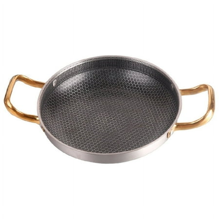 FRCOLOR Stainless Steel Frying Pan Honeycomb Pan Thickened Seafood Crayfish Frying Pan
