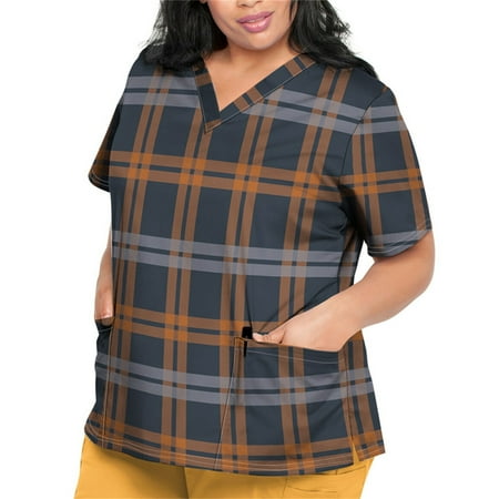 Strungten Plus Size Printed Scrub Working Uniform Tops For Women V-Neck Short Sleeve T-Shirts Workwear Tee With Pockets dressy blouses for women
Strungten Plus Size Printed Scrub Working Uniform Tops For Women V-Neck Short Sleeve T-Shirts Workwear Tee With Pockets dressy blouses for women