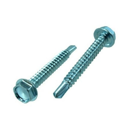 # 12 X 4 Zinc Plated Hex Head Drill & Tap Screws (Case of 1 000)